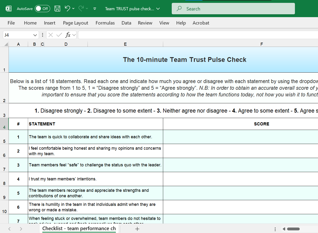 Team TRUST Pulse Check